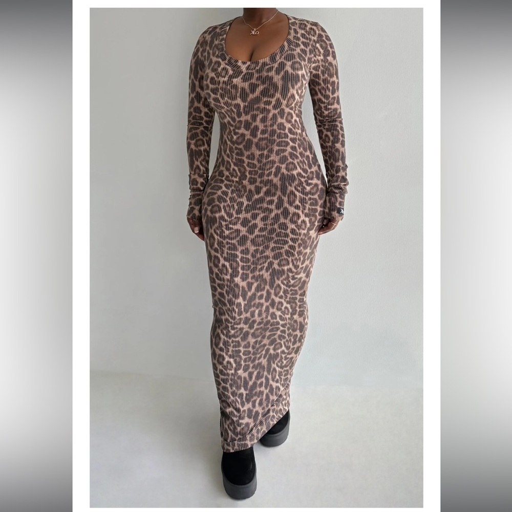 K.Lorayne KLo Apparel MORGANI Dress (Soft Leopard) NWT L/XL Leopard print dress